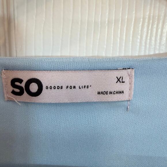 SO Blue Textured Long Sleeve Wrap Bodysuit Women’s XL Feminine Pastel Date Night - Picture 4 of 9